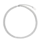 Classic Rectangle CZ Geometry 925 Sterling Silver Necklace