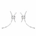 Party  Exaggerated H Letter 925 Sterling Silver Stud Earrings