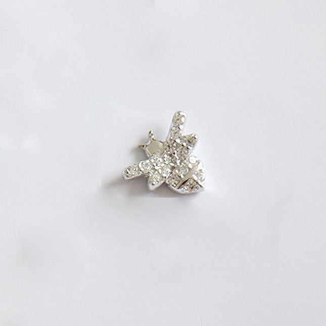 Cute CZ Honey Bee Girl 925 Sterling Silver Stud Earring(Single)