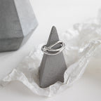 Cute Hollow Fish Lines 925 Sterling Silver Adjustable Ring
