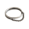 Vintage Cool Chain 925 Sterling Silver Adjustable Ring