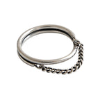 Vintage Cool Chain 925 Sterling Silver Adjustable Ring
