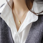 Casual Irregular Rock Stone 925 Sterling Silver Necklace