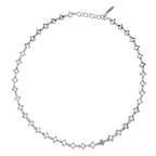 Vintage Hollow Cross 925 Sterling Silver Necklace