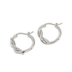 Casual Tube Twisted Rings 925 Sterling Silver Hoop Earrings