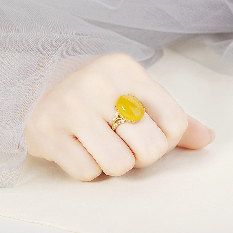 Elegant CZ 925 Sterling Silver Ring Setting for Oval Gemstone