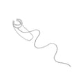 Elegant Double Layers Chain Tassels 925 Sterling Silver Non-Pierced Earring(Single)