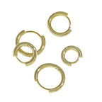 Casual Simple Geometry Circle 925 Sterling Silver Huggie Hoop Earrings