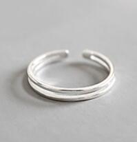 Vintage Rose Flower Twisted 925 Sterling Silver Adjustable Tail Ring