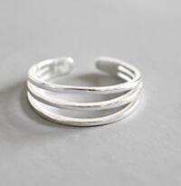 Vintage Rose Flower Twisted 925 Sterling Silver Adjustable Tail Ring