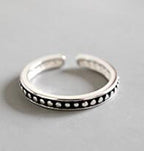 Vintage Rose Flower Twisted 925 Sterling Silver Adjustable Tail Ring