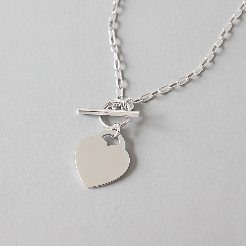Girl Ins Heart 925 Sterling Silver Necklace