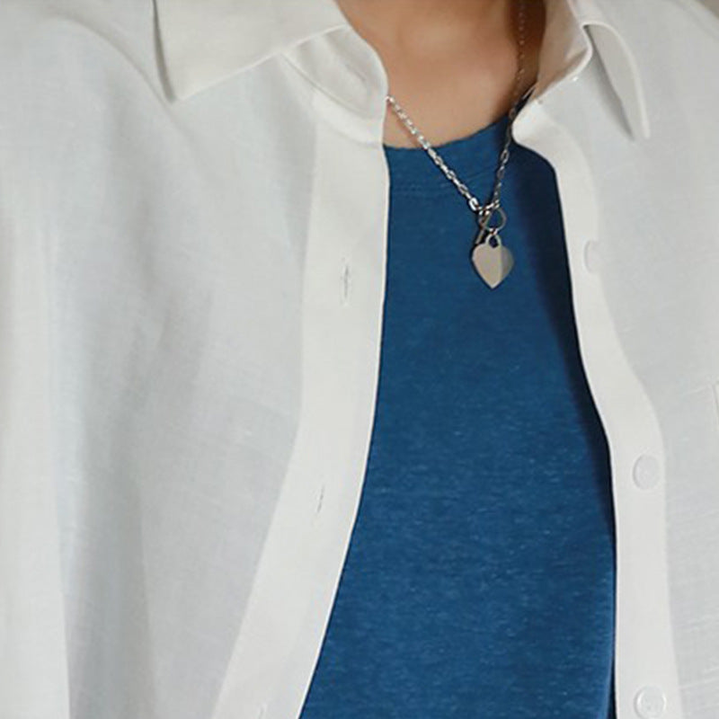 Girl Ins Heart 925 Sterling Silver Necklace