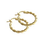 Casual Twisted Circle 925 Sterling Silver Huggie Hoop Earrings