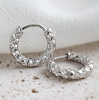 Modern  Circle 925 Sterling Silver Hoop Earrings