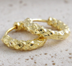Modern  Circle 925 Sterling Silver Hoop Earrings