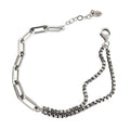 Retro Double Layer Hollow Chain 925 Sterling Silver Bracelet