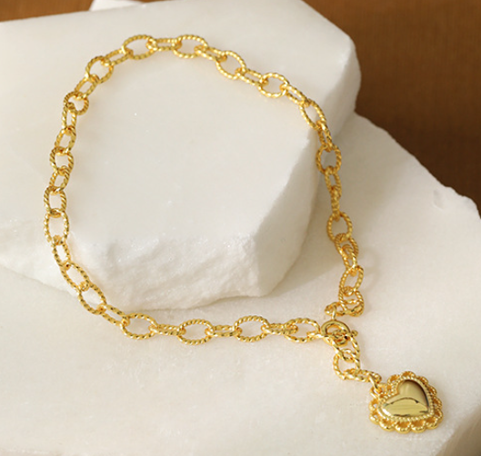 Classic Heart Love 925 Sterling Silver Bracelet