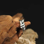 Vintage Knot Simple 925 Sterling Silver Adjustable Ring