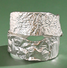 Double Layer Irregular Face 925 Sterling Silver Adjustable Ring