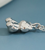 Cute Mini Bear Animal 925 Sterling Silver Necklace