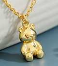 Cute Mini Bear Animal 925 Sterling Silver Necklace