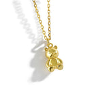 Cute Mini Bear Animal 925 Sterling Silver Necklace