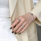 Vintage Belt 925 Sterling Silver Adjustable Ring