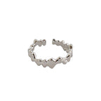 Classic Irregular Wave 925 Sterling Silver Adjustable Ring