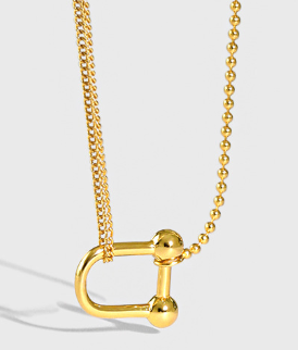 U Shape Fashion 925 Sterling Silver Necklace