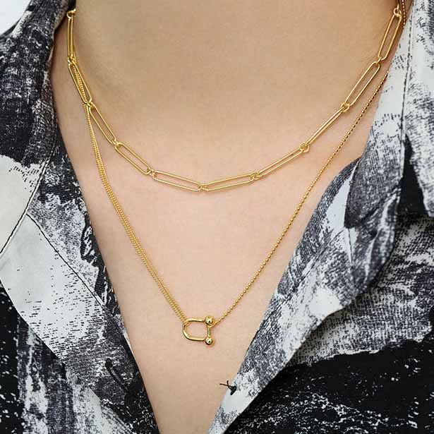 U Shape Fashion 925 Sterling Silver Necklace