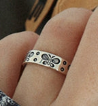 Vintage Butterfly 925 Sterling Silver Adjustable Ring
