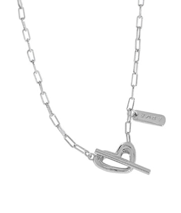 Women Irregular Hollow Heart LOVE Letter 925 Sterling Silver Necklace