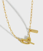Women Irregular Hollow Heart LOVE Letter 925 Sterling Silver Necklace
