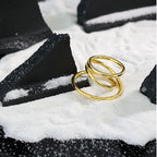 Casual Triple Layer Cross 925 Sterling Silver Adjustable Ring