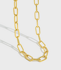 Students Hollow Chain 925 Sterling Silver Choker Necklace