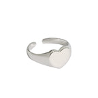 Casual Heart 925 Sterling Silver Adjustable Ring