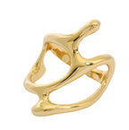 Casual Hollow Irregular Geometry 925 Sterling Silver Adjustable Ring