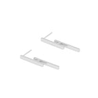 Party Letter H Shape 925 Sterling Silver Dangling Earrings