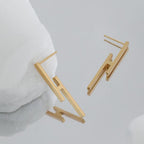 Party Letter H Shape 925 Sterling Silver Dangling Earrings