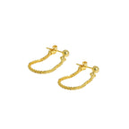 Party Babysbreath Chain 925 Sterling Silver Hoop Earrings