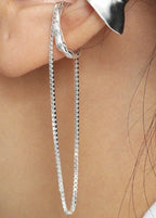 Modern Chain Tassels 925 Sterling Silver Non-Pierced Earring(Single)