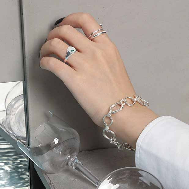 New Hollow Chain 925 Sterling Silver Bracelet