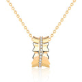 Beautiful CZ Girls' Skirt 925 Sterling Silver Necklace