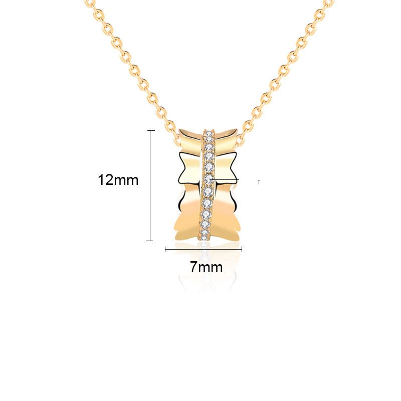 Beautiful CZ Girls' Skirt 925 Sterling Silver Necklace