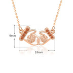 Christmas CZ Snowfalke Glove 925 Sterling Silver Necklace