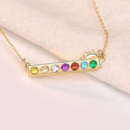 Colorful CZ Rainbow Sun Sweet 925 Sterling Silver Necklace