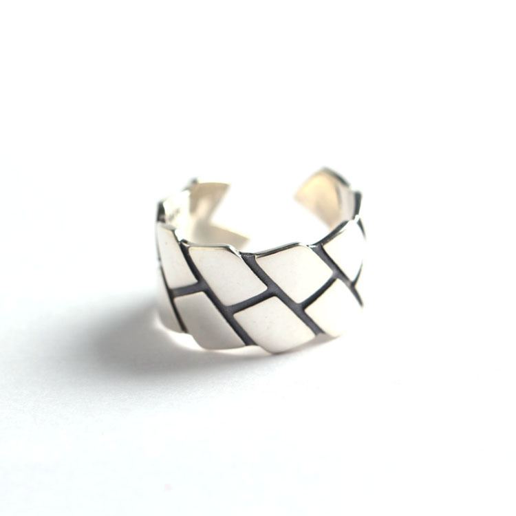 Vintage Minimalism Geometry 925 Sterling Silver Adjustable Ring