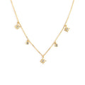 Women CZ Stars 925 Sterling Silver Necklace