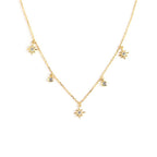 Women CZ Stars 925 Sterling Silver Necklace